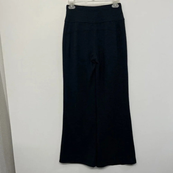 Prana Black Textured Stretchy Pants S Flare - Picture 2 of 6
